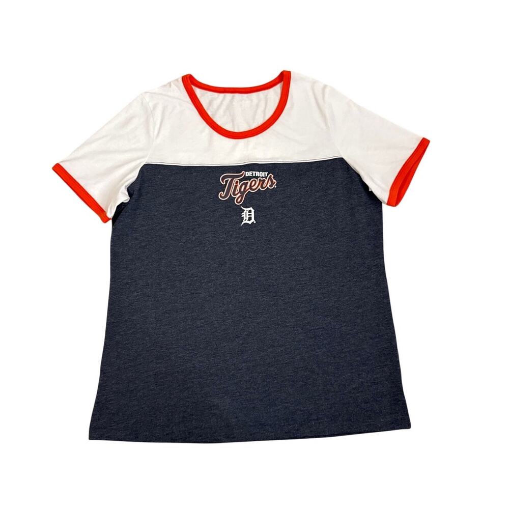 Genuine Merchandise Campus Lifestyle MLB Detroit Tigers Crewneck T Shirt Size XL